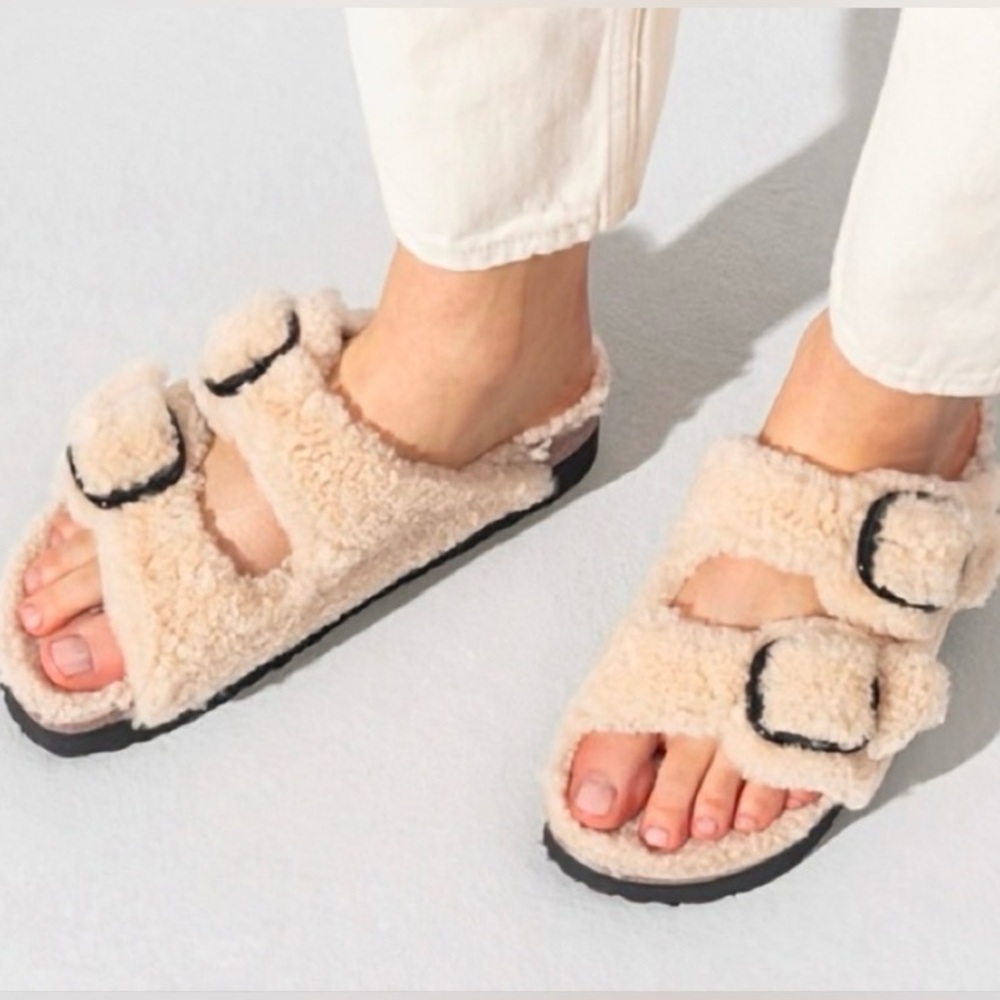Birkenstock Papillio shearling slide🐑
